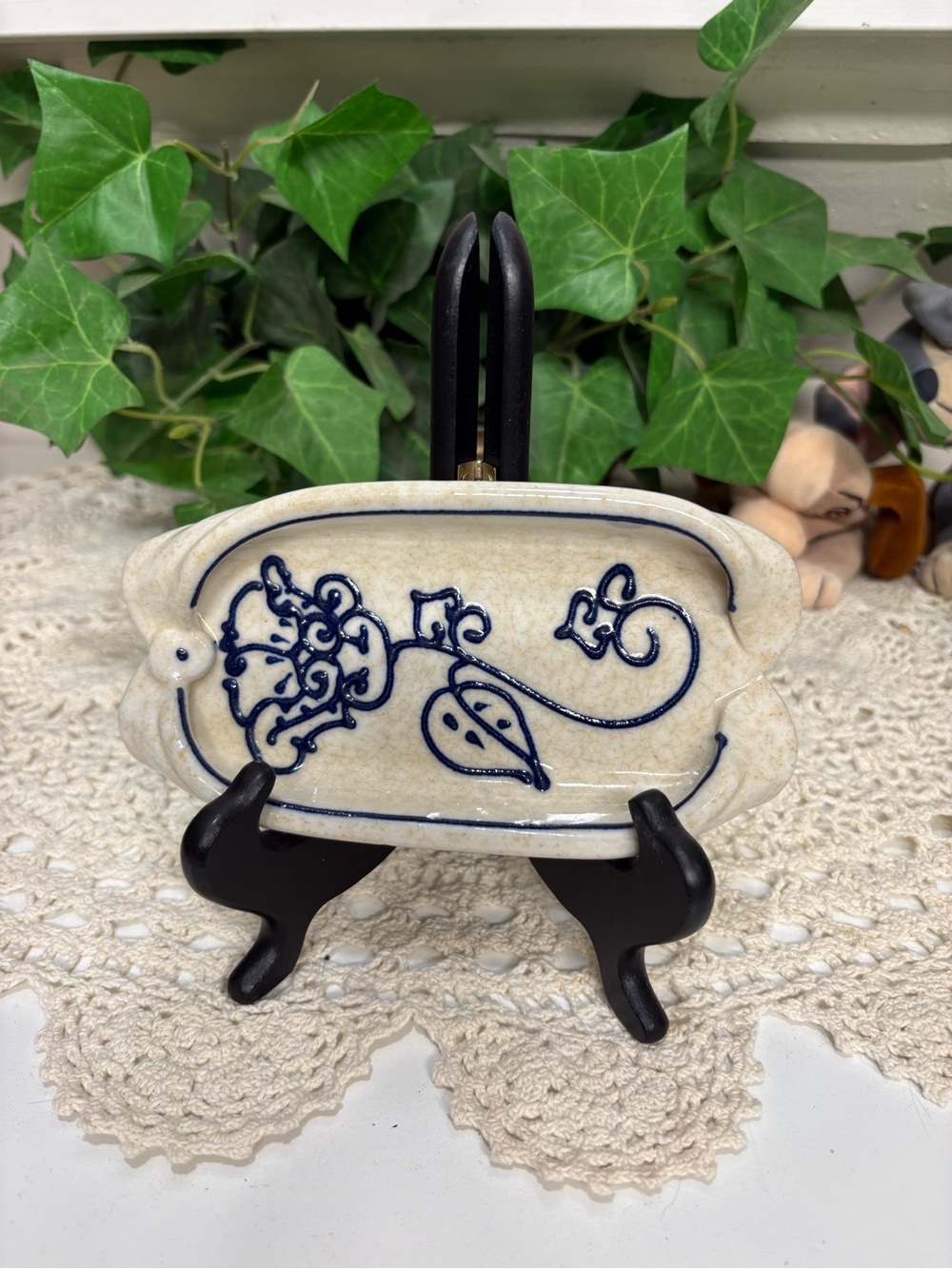 Vintage Ceramic Floral Dish